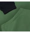 Thumbnail Close-up of kangaroo pocket and navy cuff detail.