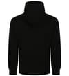 Thumbnail Black zip hoody, back view.