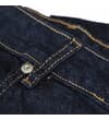 Thumbnail Raw wash jeans close-up of belt loop and waistband.
