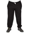 Thumbnail Black sweatpants front view with white drawstring.