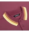 Thumbnail Close-up of polo collar with striped tipping and placket.