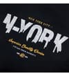 Thumbnail Close-up of black T-shirt New York chest print.