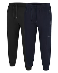 Bigdude Zipped Cargo Utility Sweatpants Twin Pack Black/Navy