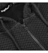 Thumbnail Close-up of hood drawstrings and front zip detail.