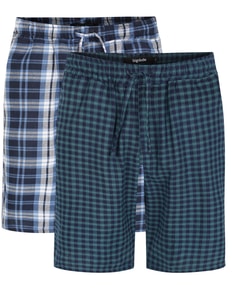 Bigdude Twin Pack Woven PJ Shorts Multi