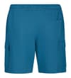 Thumbnail Back view of petrol blue cargo shorts with back pocket.