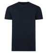 Thumbnail Navy plain crew neck T-shirt, front view.