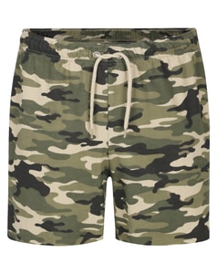 Bigdude Camo Loop Back Shorts Khaki
