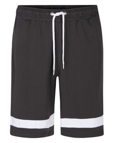 Bigdude Contrast Stripe Loopback Shorts Charcoal