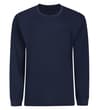 Thumbnail Navy long sleeve waffle T-shirt front view flat lay.