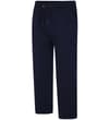 Thumbnail Navy sweatpants, flat front view with drawstring waist.