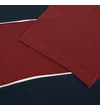 Thumbnail Close-up of burgundy panel and white piping detail.