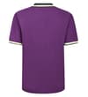Thumbnail Back view of plum polo shirt with tipped sleeves.