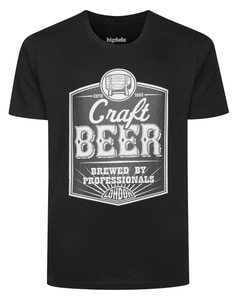 Bigdude Craft Beer Print T-Shirt Black