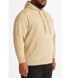 Thumbnail Model wearing the sand lightweight hoody, side front view.