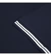 Thumbnail Close-up of navy sleeve cuff with white double-stripe trim.