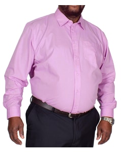 BigDude Classic Long Sleeve Poplin Shirt TALL Violet