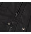 Thumbnail Close-up of black parka front zipper and snap placket.