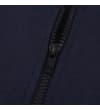 Thumbnail Close-up of the full-length front zipper on the navy hoodie.