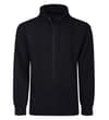 Thumbnail Navy diamond textured zip-up hoody, front view.