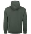 Thumbnail Sage green lightweight half zip hoody, back view.