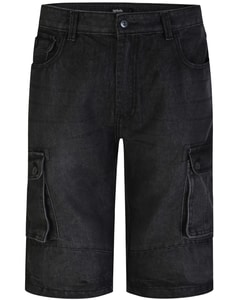 Bigdude Cargo Denim Shorts Black