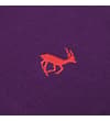 Thumbnail Close-up of the embroidered chest logo on the plum polo.
