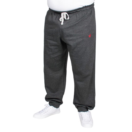 Charcoal sweatpants with white drawstring, front angled view.