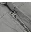 Thumbnail Grey cargo shorts zip fly and button fastening detail.