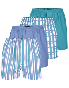 Bigdude 4 Pack Woven Boxer Shorts Multi