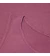 Thumbnail Close-up of the mauve tank top round neckline and armhole.