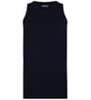 Thumbnail Navy plain tank top, front view.