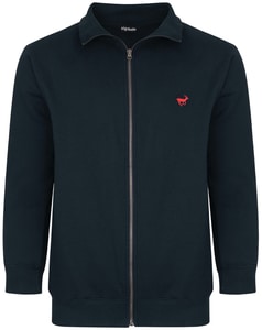 Bigdude Funnel Neck Full Zip Sweatshirt Navy