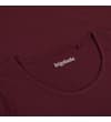 Thumbnail Close-up of burgundy tank top crew neck with logo.