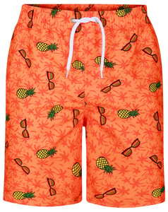 Bigdude Pineapple Swim Shorts Orange