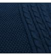 Thumbnail Close-up of the navy knit and cable panel texture.