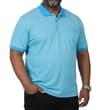 Thumbnail Model wearing bright blue polo shirt, angled front view.