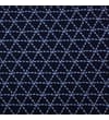 Thumbnail Close-up of navy geometric all-over print fabric detail.