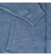Thumbnail Close-up of dark denim hoody pocket, sleeve cuff and zip.
