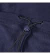 Thumbnail Navy fleece jacket hem toggle close-up.