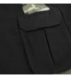 Thumbnail Close-up of black cargo pocket over khaki camo side panel.