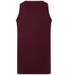 Thumbnail Burgundy plain tank top, back view.