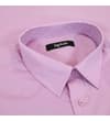 Thumbnail Close-up of the violet shirt open collar.