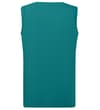 Thumbnail Green sleeveless t-shirt, back flat view.