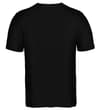 Thumbnail Black plain T-shirt, back view.