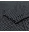 Thumbnail Close-up of the ribbed cuff on the charcoal knit jumper.