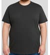 Thumbnail Charcoal space dye T-shirt worn, front view.
