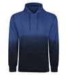 Thumbnail Front view of blue ombre pullover hoodie with pocket.