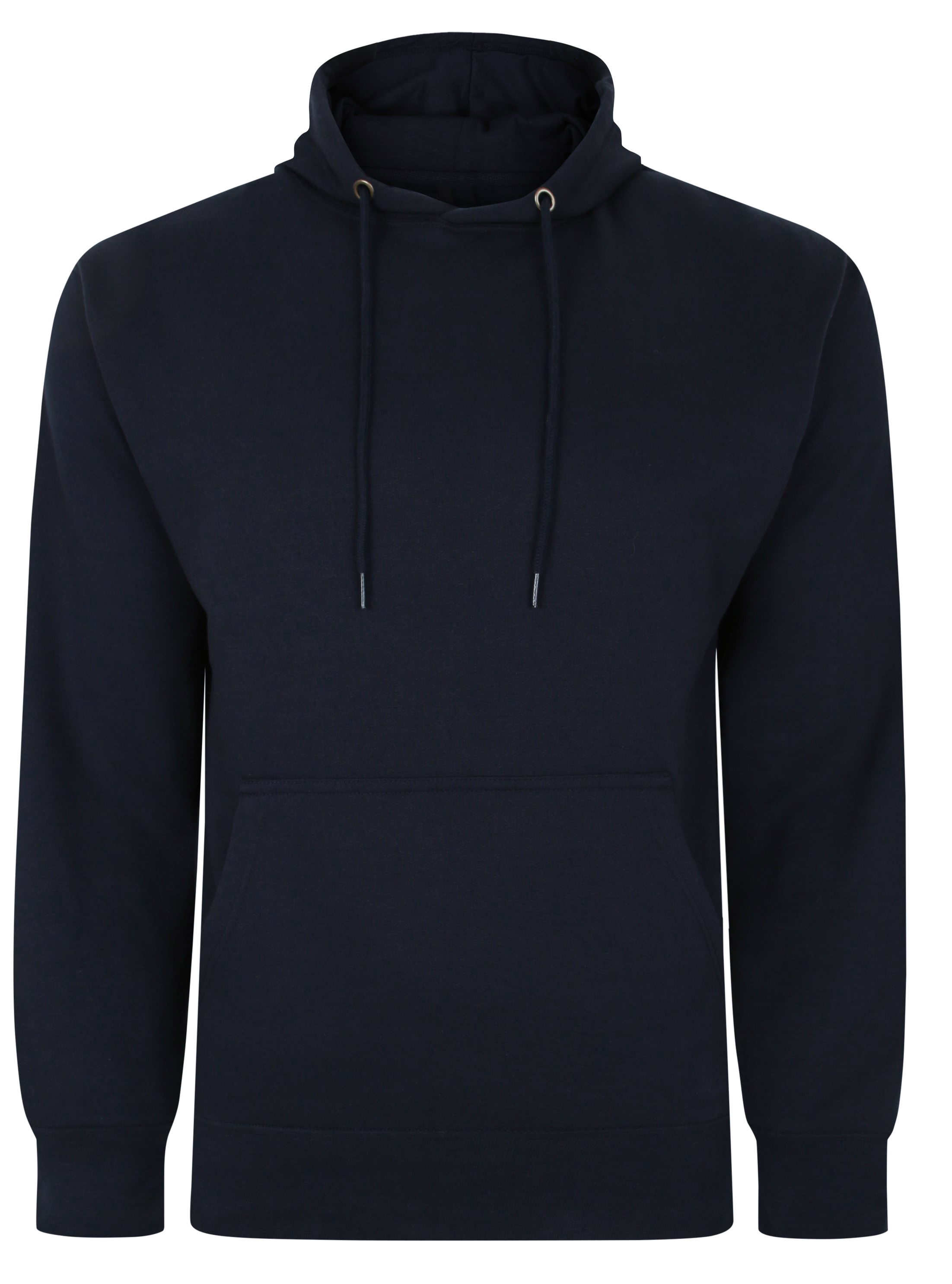 Bigdude Contrast Edge Raglan Zip Up Hoody Black | BigDude