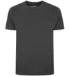 Thumbnail Charcoal plain crew neck T-shirt, front view.